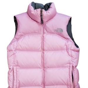 Pink North Face 700 Nuptse Puffer Vest